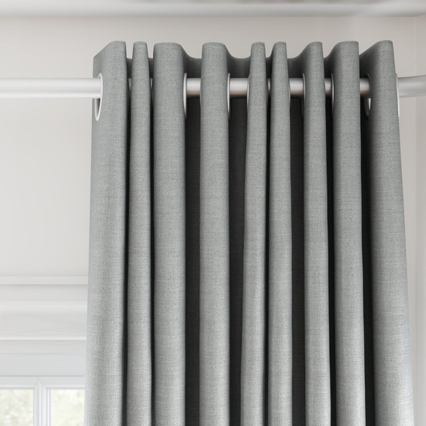 Photo of the fabric Keystone Iron swatch by James Dunlop FibreGuard. Use for Curtains, Upholstery, Accessory, Top of Bed. Style of Plain, Texture