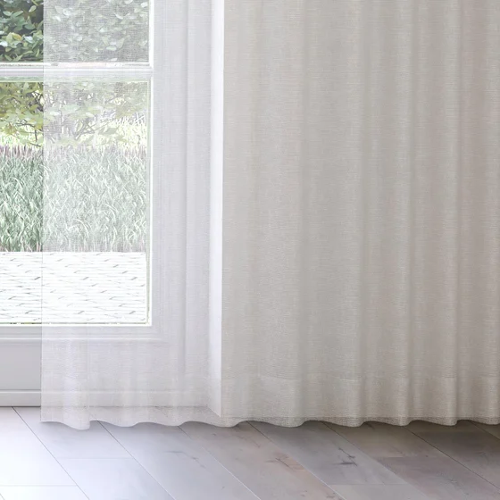 Photo of the fabric Kensho Linen swatch by Mokum. Use for Sheer Curtains. Style of Plain, Sheer