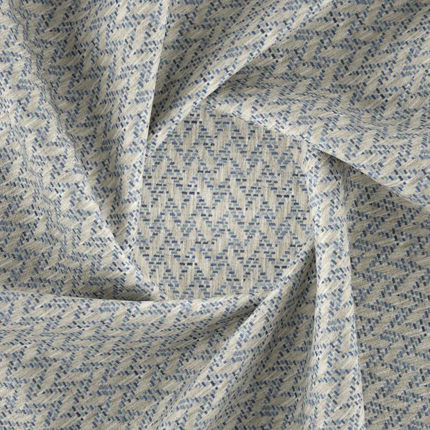 Photo of the fabric Belair Cascade swatch by Zepel FibreGuard. Use for Upholstery, Accessory, Top of Bed. Style of Geometric, Jacquard