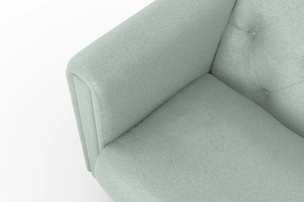 Photo of the fabric Ambiant Emerald swatch by James Dunlop FibreGuard. Use for Upholstery, Accessory, Top of Bed. Style of Plain, Texture