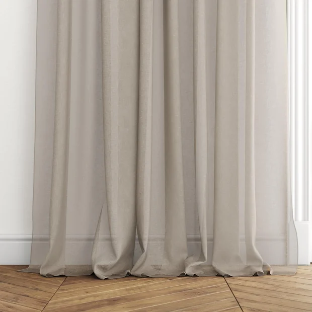 Photo of the fabric Kanji Linen swatch by James Dunlop. Use for Sheer Curtains. Style of Plain, Sheer