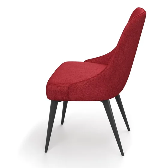 Photo of the fabric Trezor Rasberry swatch by James Dunlop FibreGuard. Use for Curtains, Upholstery, Accessory. Style of Chenille, Plain