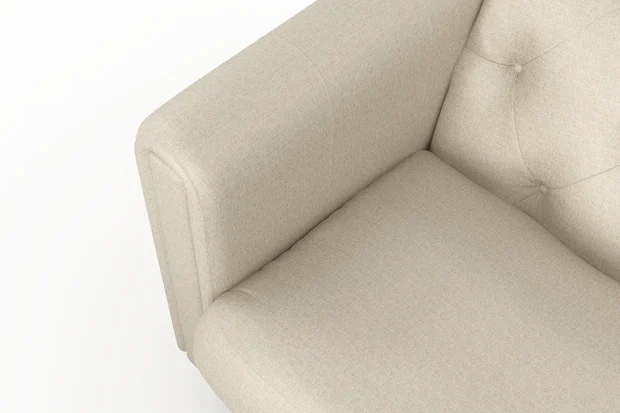 Photo of the fabric Delta Snowgum swatch by James Dunlop. Use for Upholstery, Accessory, Top of Bed. Style of Plain, Texture