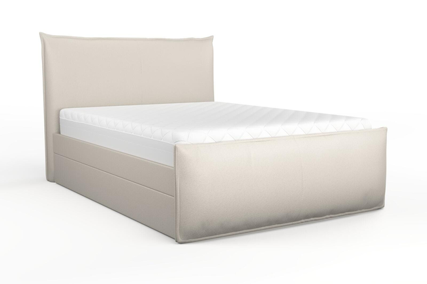 Photo of the fabric Epitome Eggshell swatch by Mokum. Use for Upholstery, Accessory. Style of Plain, Taffeta