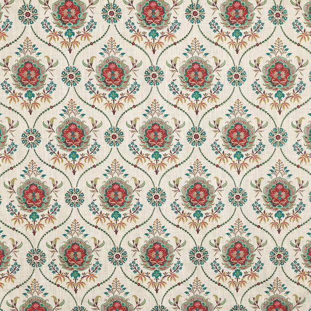 Photo of the fabric Leila 4266 641 swatch by Prestigious. Use for Curtains, Accessory, Top of Bed. Style of Floral And Botannical, Jacquard