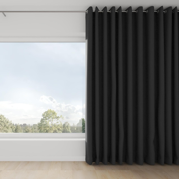 Photo of the fabric Satori Stonewash Onyx swatch by Mokum. Use for Curtains, Upholstery Light Duty, Accessory, Top of Bed. Style of Plain, Texture