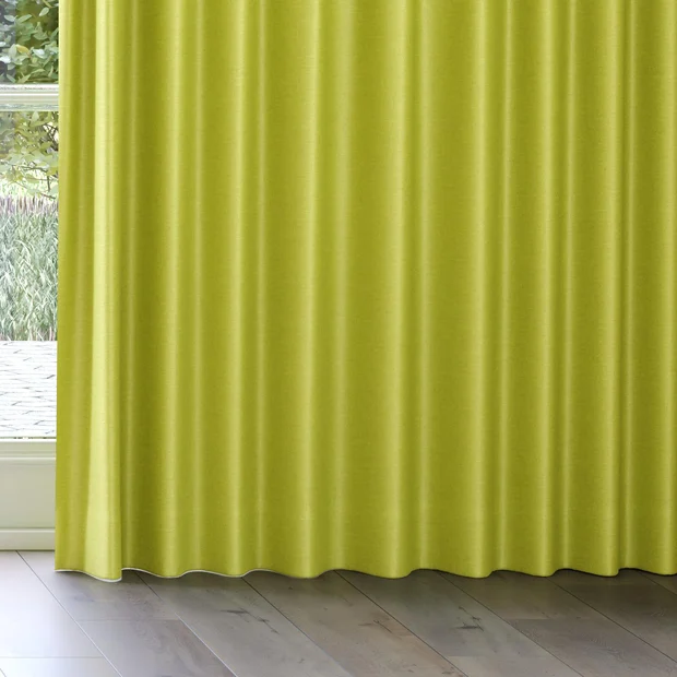 Photo of the fabric Provence Chartreuse swatch by James Dunlop Essentials. Use for Curtains, Upholstery, Accessory, Top of Bed. Style of Plain, Texture