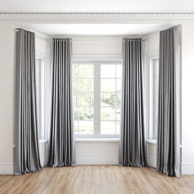 Photo of the fabric Stallion 2 Blackout Ash swatch by James Dunlop Essentials. Use for Curtains. Style of Plain, Texture