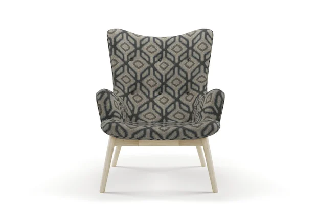 Photo of the fabric Enhance Ink swatch by James Dunlop. Use for Upholstery, Accessory. Style of Geometric, Print